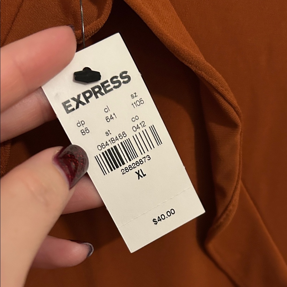 NWT Express Rust Ruffled Camisole - Picture 4 of 6